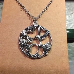Bird & Flower Necklace